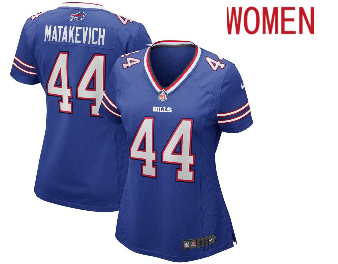 Women Buffalo Bills 44 Tyler Matakevich Nike Royal Player Game NFL Jersey